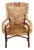 Midcentury Folk Art Southwestern Chair With Leather and Bentwood, Circa 1960s For Sale