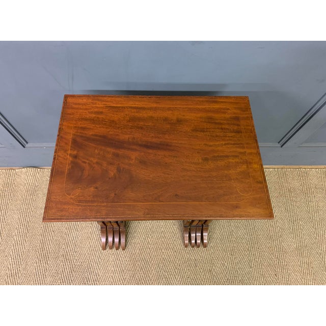 Brown Circa 1900 English Edwardian Period Set of 4 Nesting Tables For Sale - Image 8 of 12