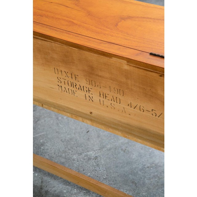 Brown Mid Century Danish Modern Headboard Bed Frame Scova Teak Nighstands Queen Mint For Sale - Image 8 of 12