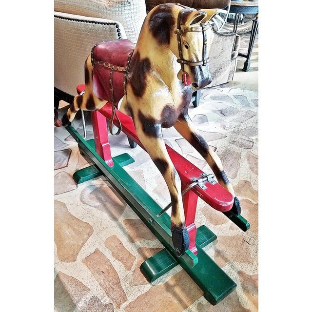 Red Late 19th Century Antique American Hobby Horse For Sale - Image 8 of 8