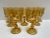 Vintage Textured Golden Amber Stemware Glasses-Set of Nine For Sale In Sacramento - Image 6 of 9
