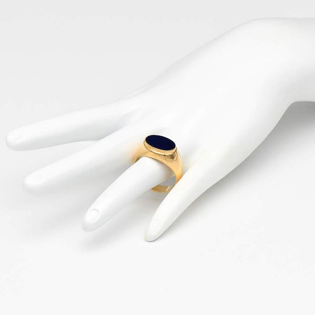 1980s 14KY Lapis Ring, size 10 For Sale - Image 5 of 5