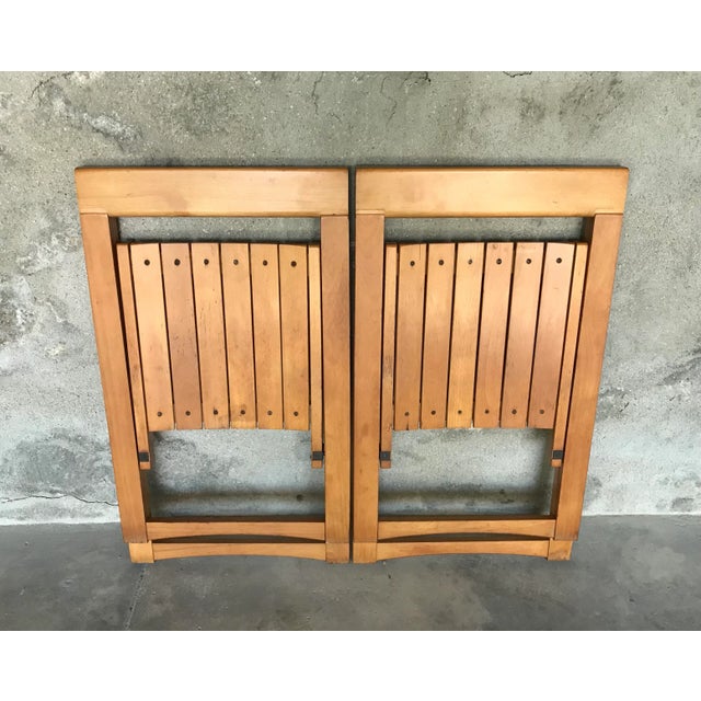 1970s Vintage Folding Chairs in the Style of Aldo Jacober - a Pair For Sale - Image 9 of 12