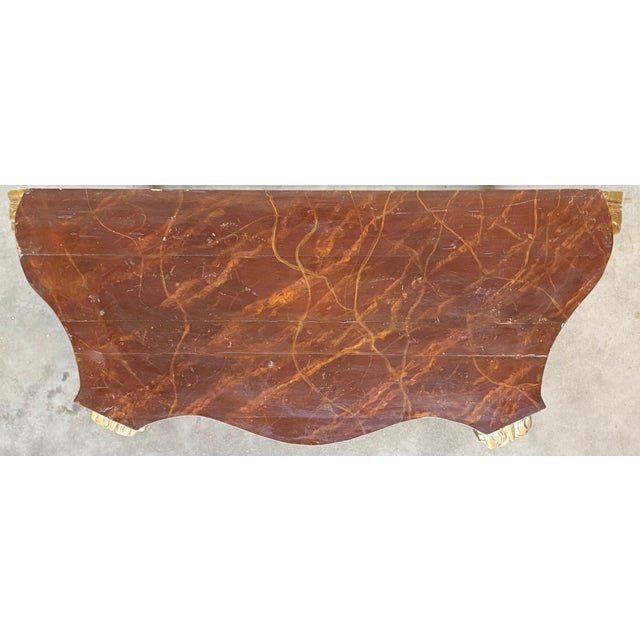 Italian Faux Marbleized Gilt Acanthus and Berry Console, Circa 1820 For Sale - Image 4 of 18