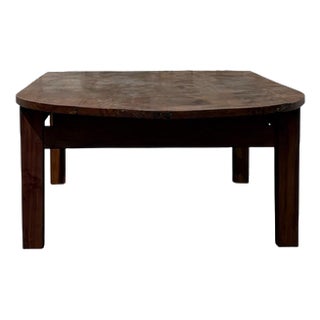 Early 20th Century Crescent-Shaped Larch Coffee Table For Sale