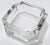 Transparent Vintage Glass Square Cut Ashtray or Catchall Dish For Sale - Image 8 of 9