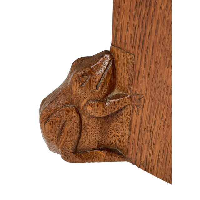 Arts & Crafts Wall Mirror with Hand-Carved Frogs from Kobus De Graaff, 1900s For Sale - Image 10 of 12