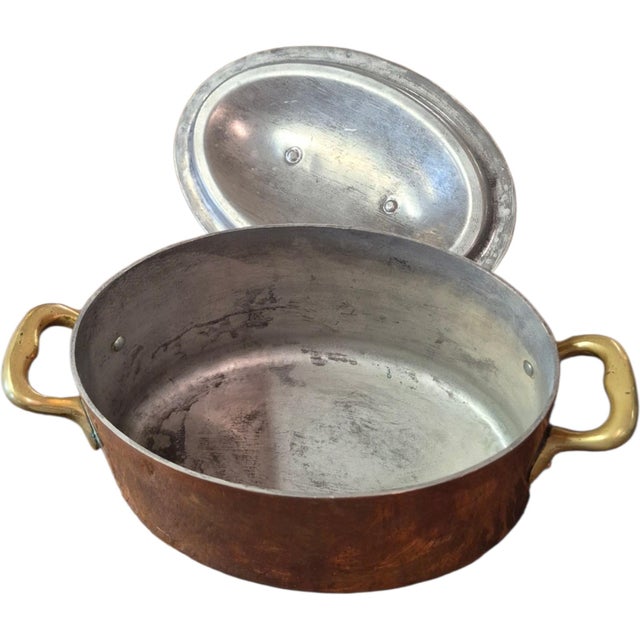 French 1960s Copper Chestnut Pot, France For Sale - Image 3 of 4