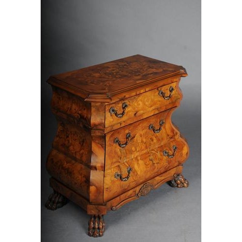 Wood Italian Baroque Inlaid Chests of Drawers, Set of 2 For Sale - Image 7 of 18