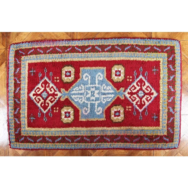 Textile Vintage Hand-Knotted Rug in Wool, Bohemia For Sale - Image 7 of 7