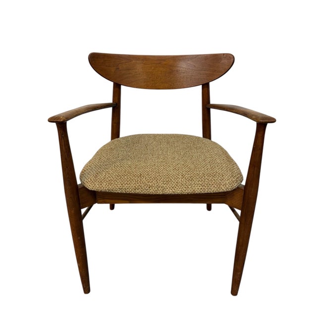 1960s Mid-Century Modern Walnut & Oak Arm Chairs - Set of 2 For Sale - Image 5 of 7