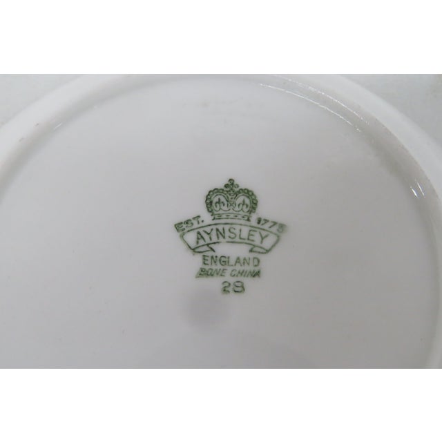 White Aynsley England Bone China 3pc Boxed Set Pink Carnation Motif Gold Trim 4955b For Sale - Image 8 of 16