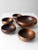 This is a mid 20th century wood serving bowl set. It includes a large bowl and four individual bowls. Can be used in many...