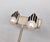 Givenchy Vintage 1980s Signed Givenchy Art Deco Style Striped Faux-Pearl Clip Earrings-2 Pieces For Sale - Image 4 of 7