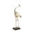 Decorative Polished White Finished Brass Ostrich Egg on Black Waxstone Base