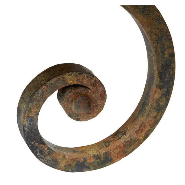 French Iron Baker Table with Marble Top, 1920s For Sale - Image 4 of 7