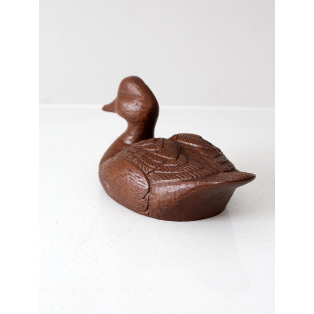 Wood Vintage Red Mill MFG Duck For Sale - Image 7 of 10
