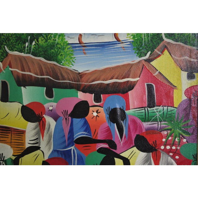 Caribbean Framed Painting, 2000s For Sale - Image 4 of 9