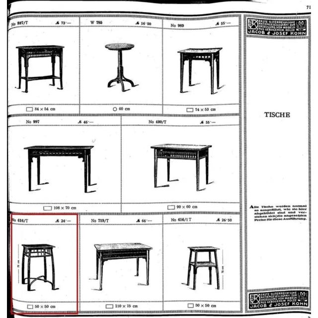 Antique Art Nouveau Side Table by Gustav Siegel for Jacob & Josef Kohn, 1890s For Sale - Image 6 of 18