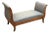 French Empire Day Bed or Window Seat Upholstered in Linen on Walnut Frame For Sale
