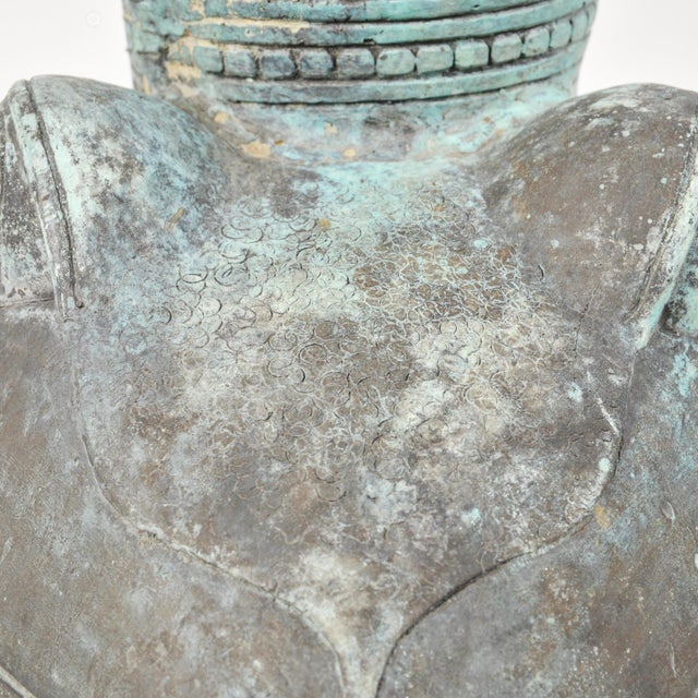 Vintage Prince Frog Outdoor Planter Statue Copper Alloy With Patina For Sale - Image 10 of 18