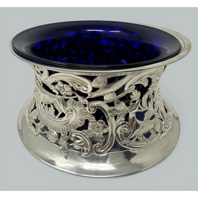 Mid-Century Modern Antique Irish Style Sterling Silver Dish Ring Centerpiece Ireland 1923 12.10ozs For Sale - Image 3 of 8