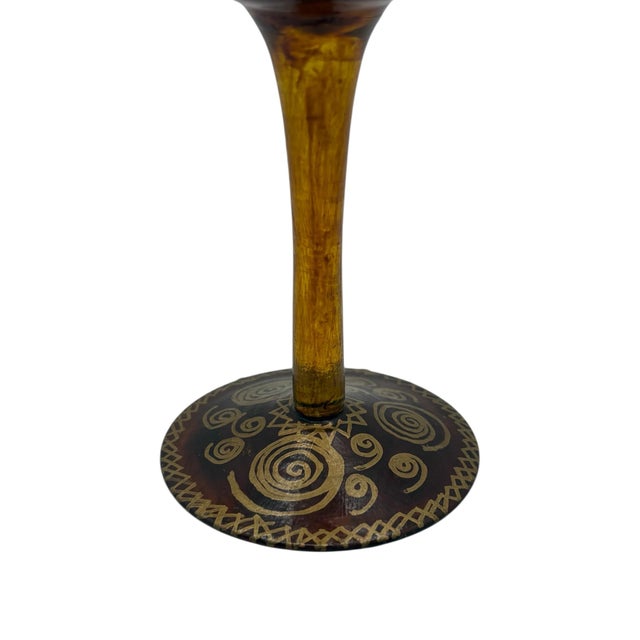 Set of 3 Vintage Rebecca Rish Hand Painted Candlesticks For Sale - Image 14 of 14