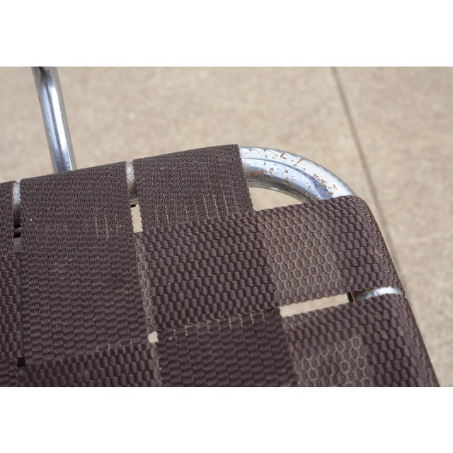 1950s Mid Century Industrial Bevco Chrome Office Desk Chair With Brown Upholstery For Sale - Image 10 of 13