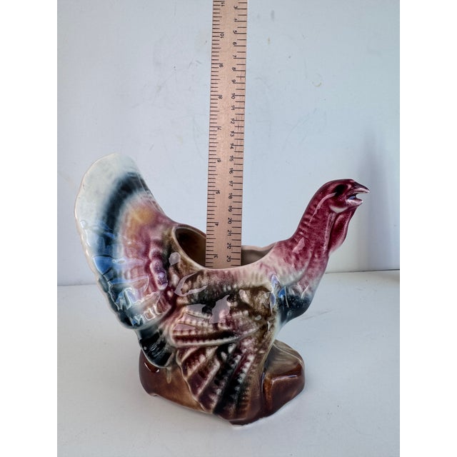 Brown Vintage Turkey Planter Pot For Sale - Image 8 of 9