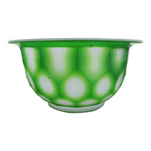 Green Dotted Honeycomb Peking Overlaid Glass Small Bowl
