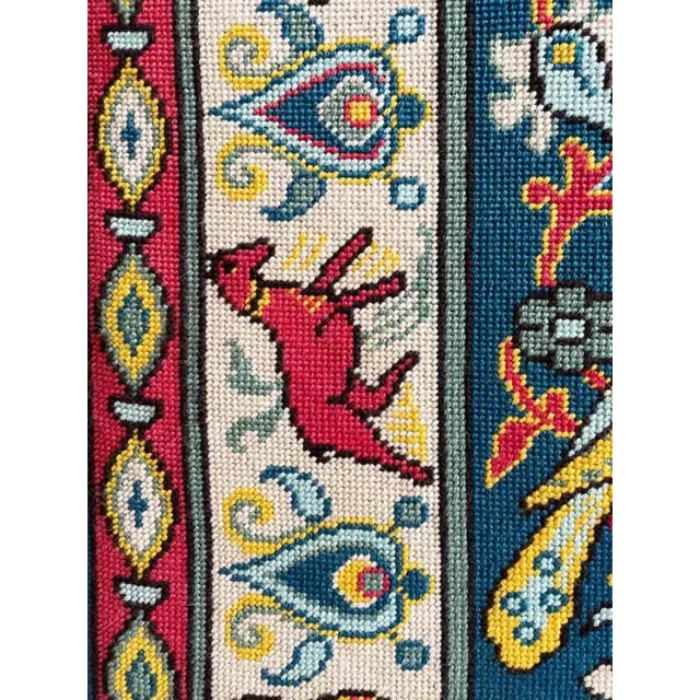 Mid 20th Century Vintage Wall Hanging - Needlepoint For Sale - Image 5 of 9