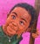 The Girl and the Bamboo 2 by Joseph Idowu | Acrylic on canvas of a girl with bamboo and a pink background For Sale - Image 4 of 4
