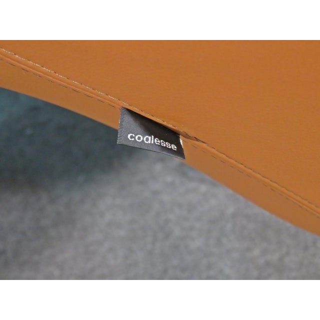 Metal Mid 20th Century Pair of Leather Swivel Chairs by Coalesse For Sale - Image 7 of 10