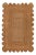 Natural Color Jute Scallop Handmade Rug - 2.6'x5' For Sale