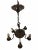 Hand Wrought and Hammered Brass Victorian Castle Hunting Lodge Style Vintage Chandelier Does not come with light bulbs...