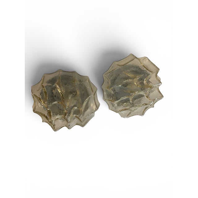 Mazzega Murano Vintage Mazzega Murano Glass Light Fixture - Flushmount For Sale - Image 4 of 12