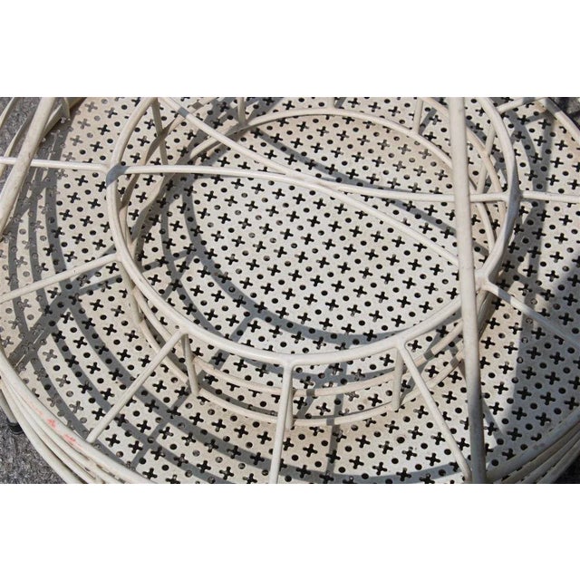 1950s Italian Round Lacquered Metal Bottle Rack in the Style of Mathieu Matégot, 1950s For Sale - Image 5 of 9