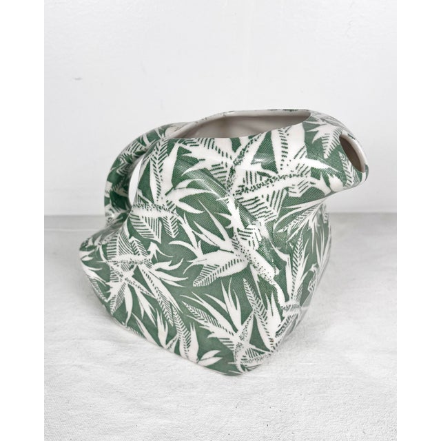 1940s 1940s Mid Century Modern Wallace China Tropical Bird of Paradise Disk Pitcher For Sale - Image 5 of 9
