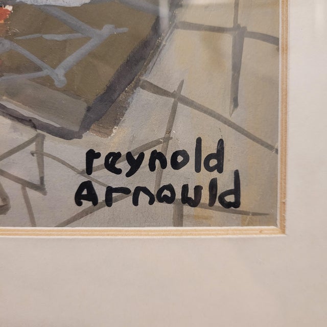 Reynold Henri Arnould, Abstract Composition, 1950s, Gouache on S/T Paper, Framed For Sale - Image 12 of 18