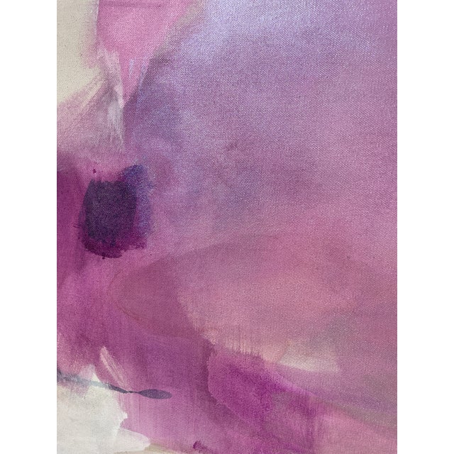 2020s "Blame It on the Twilight" Dimensional Abstract in Plum and Orchid For Sale - Image 5 of 12