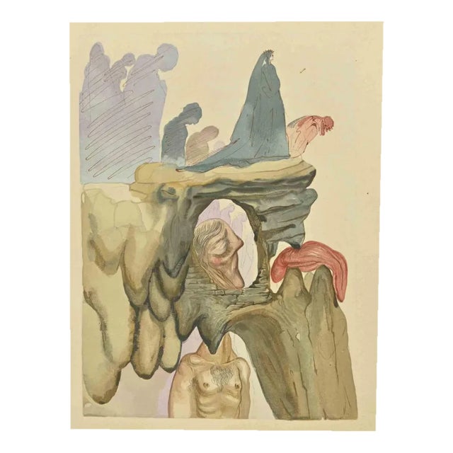 Salvador Dalí, The Crooks, Woodcut, 1963 For Sale