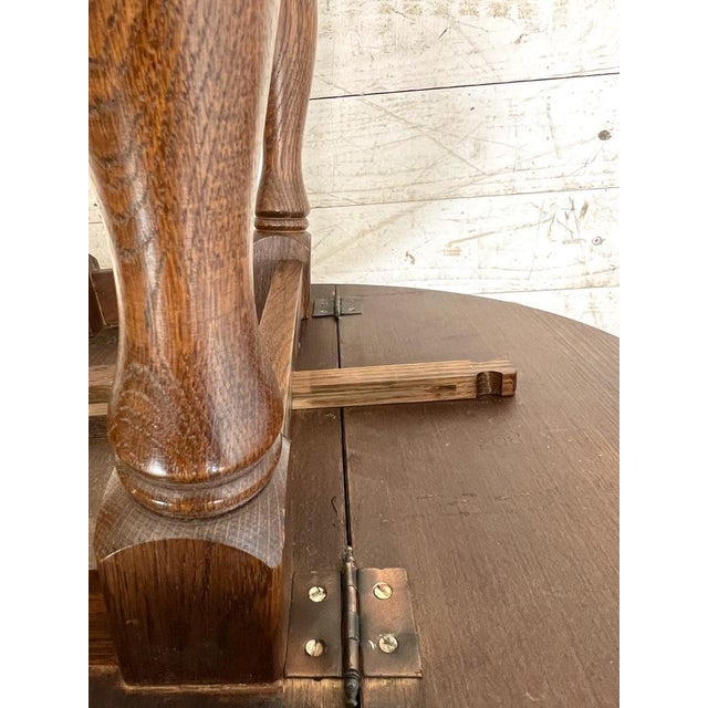 Brutalist Style Drop-Leaf Coffee or Side Table in Oak, 1950s For Sale - Image 15 of 16