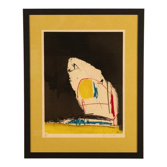 American Abstract Expressionist Color Pochoir "Capriccio" Signed Numbered 80/200 by Robert Motherwell, 1961 For Sale