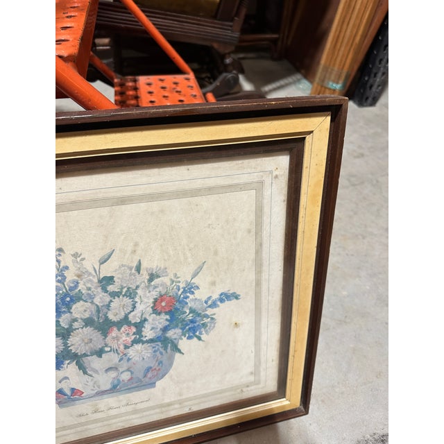 Wooden Vintage Framed Print of Flowers For Sale In Atlanta - Image 6 of 7