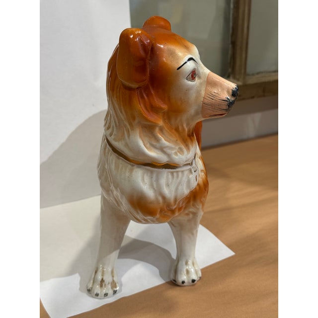 English Early 19th Century Antique Victorian Staffordshire Collie Figurine For Sale - Image 3 of 6