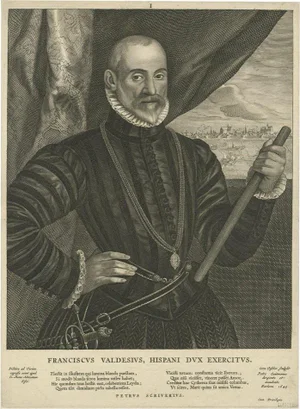 C. Visscher, Franciscus Valdesius, Commander of the Spanish Troops, 1649, Print