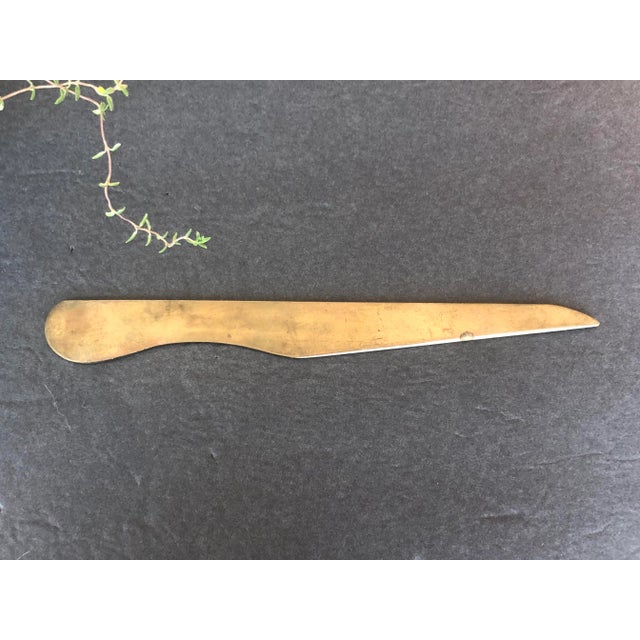 Vintage Brass Letter Opener Ruler For Sale In New York - Image 6 of 13