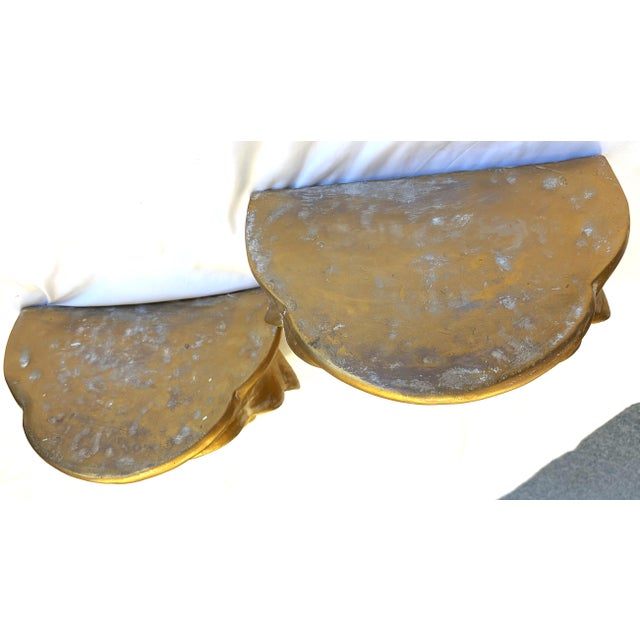 Mid Century Italian Plaster Shell Form Wall Brackets- A Pair For Sale - Image 10 of 17