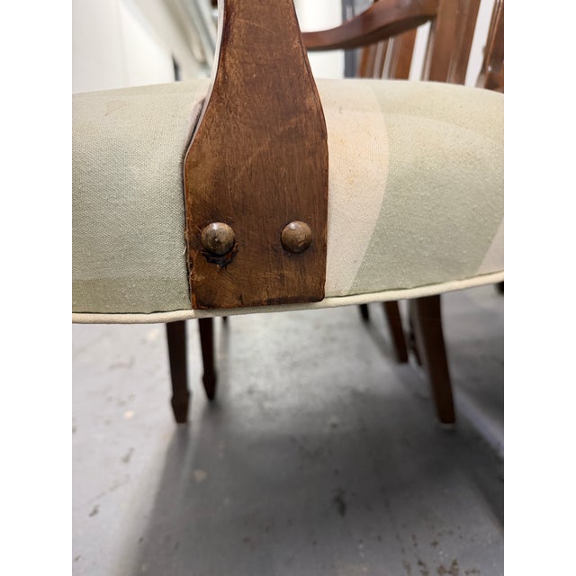 Set of 6 Antique George III Hepplewhite Dining Chairs (Two Armchairs and Four Side Chairs) For Sale In Boston - Image 6 of 11