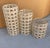 West Elm Set of 3 Rattan Wrapped Cylinder Containers For Sale - Image 4 of 7